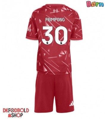 Liverpool Jeremie Frimpong #30 Hjemmebanesæt Børn 2026-27 Kort ærmer (+ korte bukser)